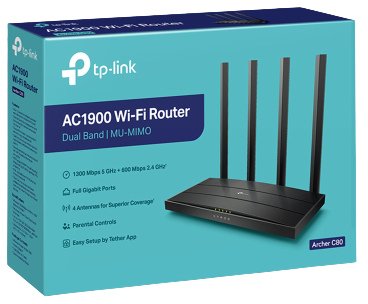 TP Link Archer C80 AC1900 Wireless MU-MIMO Wi-Fi Router