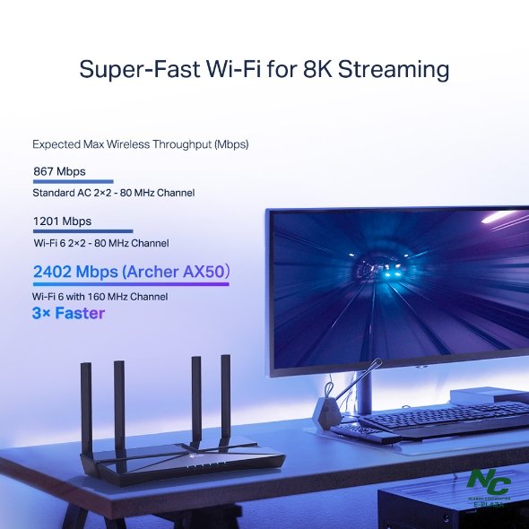 Archer AX50 AX3000 Dual Band Gigabit Wi-Fi 6 Router