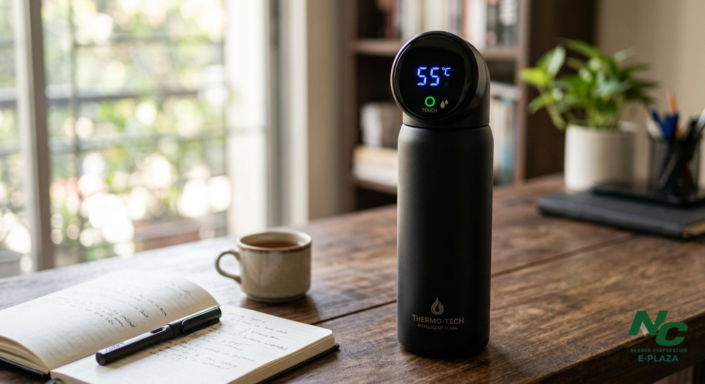 Smart Flask with LED Temperature