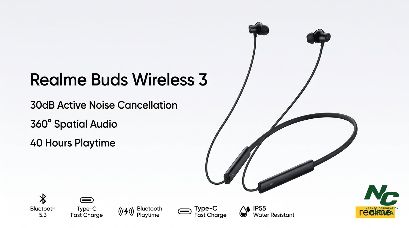 Realme Buds Wireless 3 Neckband - Neango Corporation