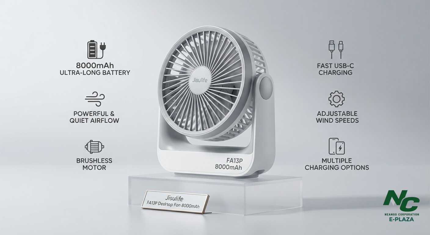Jisulife FA13P Desktop Fan 8000mAh - Neango Corporation
