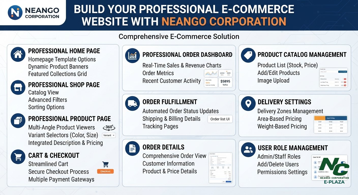 E-Commerce Website with Admin Panel - Neango Corporation